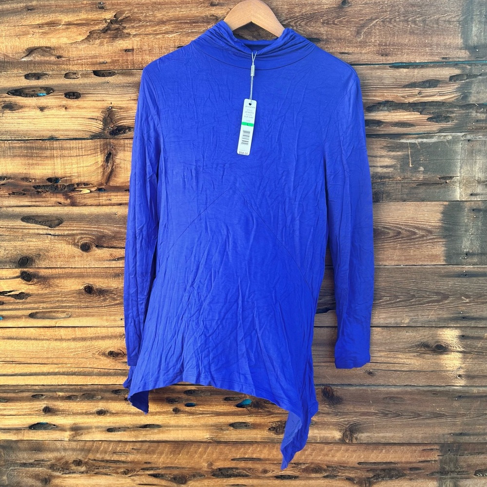 JOSEPH A | NWT Royal Blue Asymmetrical Blouse L